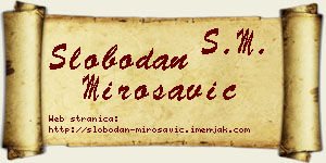 Slobodan Mirosavić vizit kartica